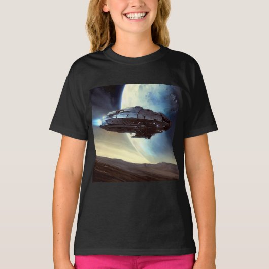 T-shirt F. vaisseau spatial orbitant 2 (Devant)
