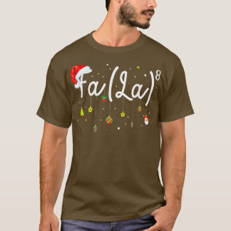 T-shirt Fa (La)8 Funky Christmas Père Noël Fa La Math Ense