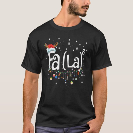 T-shirt Fa La 8 Noël Père Noël Fa La Math (Devant)