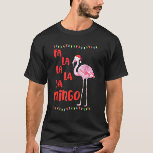 T-shirt Fa La La La Flamingo Fun Christmas In July