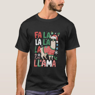 T-shirt Fa La La Lama Lama drôle de Noël Amateur d'animaux