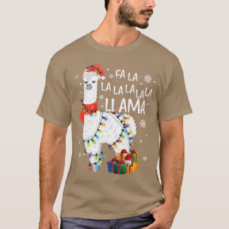 T-shirt FA La La Lama Noël Drôle Lllama Amant Xmas P
