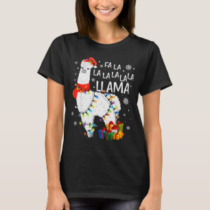 T-shirt Fa La La Lama Noël Drôle Lllama Amant Xmas P