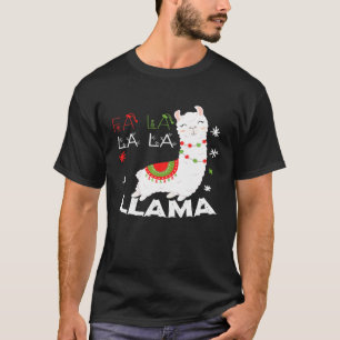 T-shirt Fa La LA Llama Jolie Noël Llama Design Prem