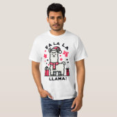 T-shirt Fa La La Llama Noël (Devant entier)