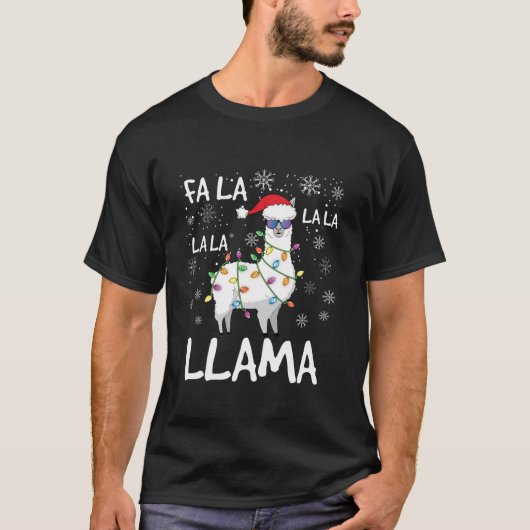 T-shirt Fa La La Llama Women Men Kids Funny Llama Christma (Devant)