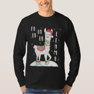 T-shirt FA LA LAMA Père Noël Noël Noël Noël
