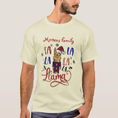 T-shirt Fa La Llama Ajouter Nom de famille Noël Unisex (Devant)
