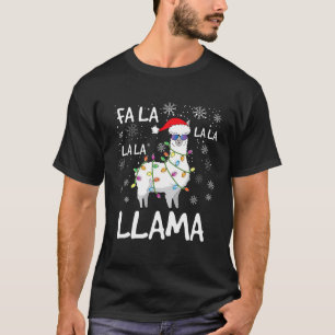 T-shirt Fa La Llama Femmes Hommes Enfants Funny Llama Chri