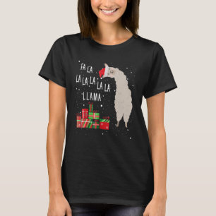 T-shirt Fa La Llama Noël Noël Lllama