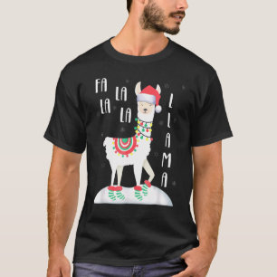 T-shirt Fa La Llama Père Noël Noël Noël