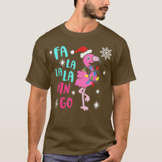 T-shirt Fa La Mingo Flamingo For Christmas Xmas Paja
