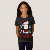 T-Shirt Fa Lalalaaa Llama Porter Du Buffalo Plaid Scarf Ch (Devant entier)
