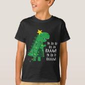 T-shirt Fa Ra Rawer Tree Rex Funny Joyeux Noël Dino (Devant)