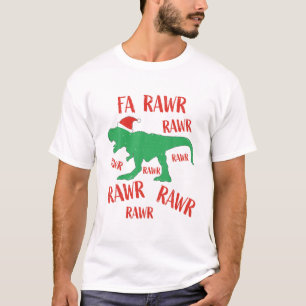 T-shirt Fa Rawr Rawr tenue Noël T Rex Dinosaur