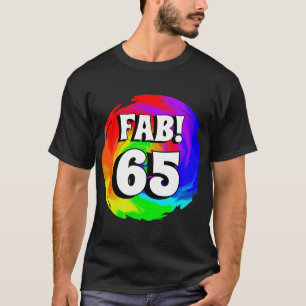 T-shirt Fab ! 65 ColorfulHeat Wave Swirl fête d'anniversai