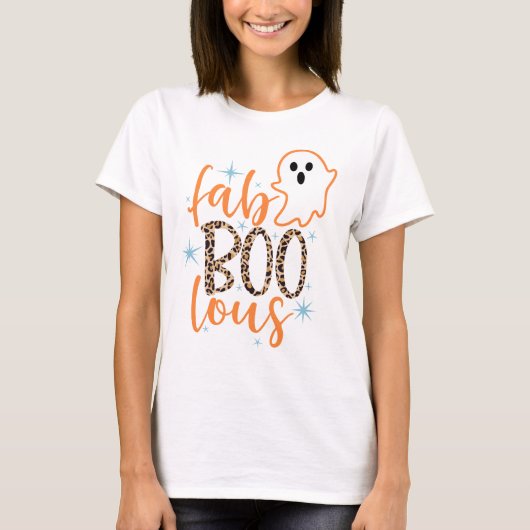 T-shirt Fab-BOO-lous Ghost - Style Halloween migno (Devant)