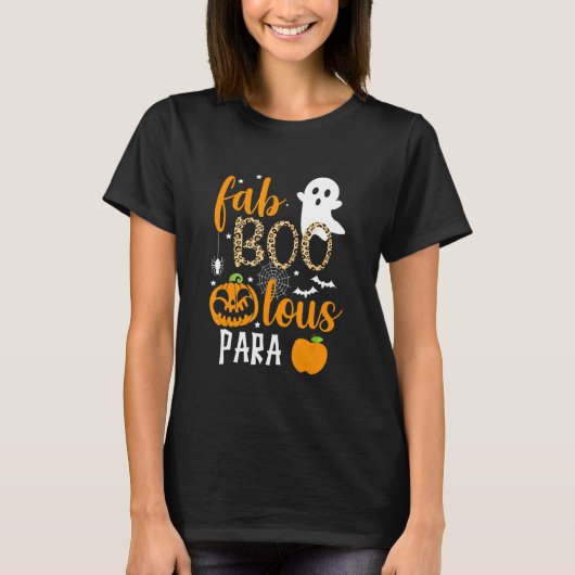 T-shirt Fab Boo Lous Para Ghost Halloween (Devant)