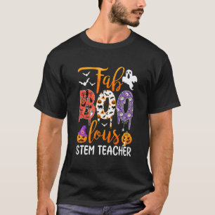 T-shirt Fab Boo Lous Prof de STEM Fantôme Citrouille Hallo