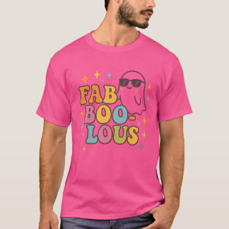 T-shirt Fab-BOO-lous Retro Halloween design de fantôme