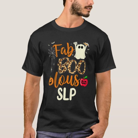 T-shirt Fab Boo Lous SLP Leopard Éffrayant Halloween Costu (Devant)