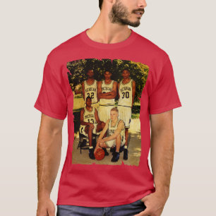 T-shirt Fab Cinq Conception Vintage Du Basket-Ball 5