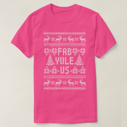 T-shirt Fab Yule Us Funny Yule Log laide laide pull de Noë (Design devant)