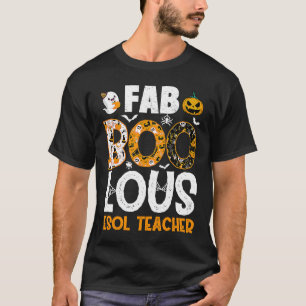 T-shirt Fabole ESL Enseignant Éffrayant Enseignant Hallowe