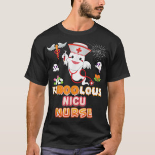 T-shirt Faboolous NICU Nurse Fabulous Halloween Ghost Pump