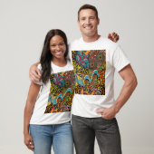 T-shirt Fabric africain : Patchwork d'animaux sauvages. (Unisexe)