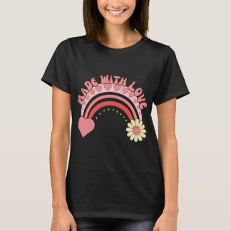 T-shirt Fabriqué à propos de l'amour des cœurs Mignon Arc-