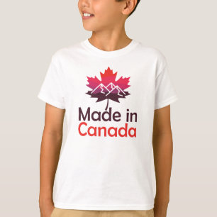 T-shirt Fabriqué au Canada, Feuille d'érable canadienne