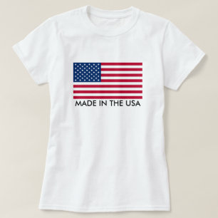 T-shirt Fabriqué aux États-Unis avec un drapeau