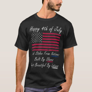 T-shirt Fabriqué Aux Etats-Unis Noir-Américain Drapeau Mig