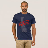T-shirt Fabriqué dans le Delaware Grunge Map Navy Blue T-s (Devant entier)