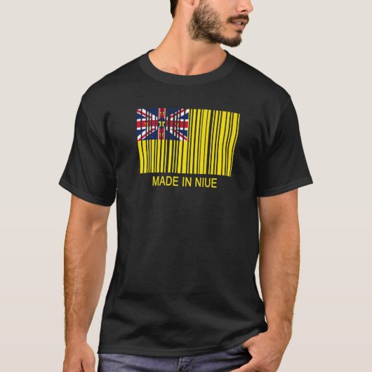 T-shirt Fabriqué dans Niue Indicateur Code barre (Devant)