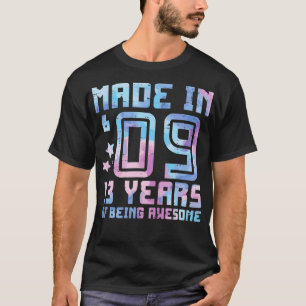 T-shirt Fabriqué En 09 13 Ans Magnifique 13ème Anniversair