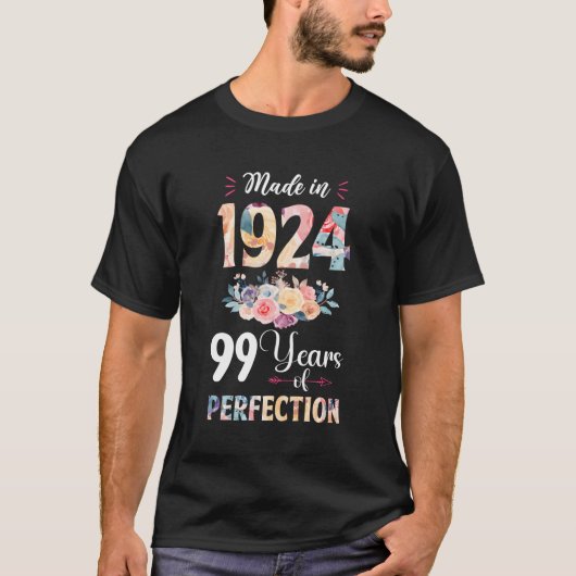 T-shirt Fabriqué En 1924 Floral 99 99E (Devant)