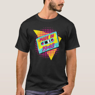 T-shirt Fabriqué En 1948 74e anniversaire 80s 90s 1990s 19