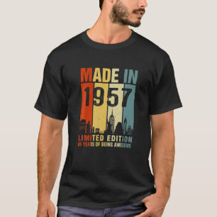 T-shirt Fabriqué En 1957 Édition Limitée 65 Ans D'Être Awe