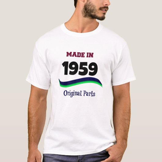 T-shirt Fabriqué en 1959, Pièces originales (Devant)