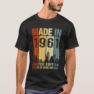 T-shirt Fabriqué En 1961 62 Ans D'Être Étonnant