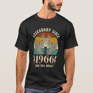 T-shirt Fabriqué en 1966 Anniversaire 60 ans Rétro Anniver