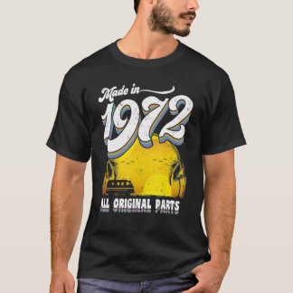 T-shirt Fabriqué En 1972 Toutes Les Pièces Originales Anni