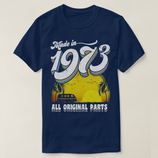 T-shirt Fabriqué en 1973 Toutes les pièces originales 1 (Design devant)