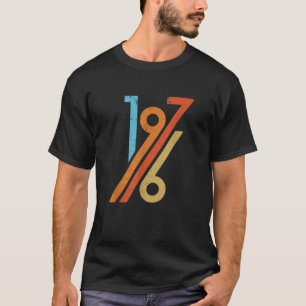 T-shirt Fabriqué en 1976 Hommes Femmes Cadeaux Rétro Nés e