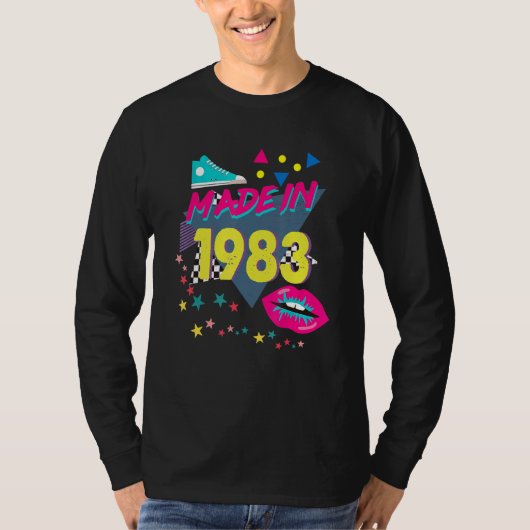 T-shirt Fabriqué En 1983 39e anniversaire 80s 90s 1990s 19 (Devant)
