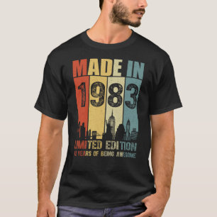 T-shirt Fabriqué En 1983 Édition Limitée 42 Ans