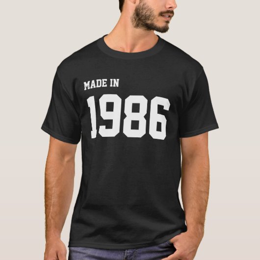 T-shirt Fabriqué en 1986 (Devant)