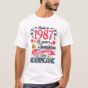 T-shirt Fabriqué En 1987 35 Ans D'Être Sunshine 35E Naissa